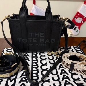 Marc Jacobs Black Tote with Gold Accents